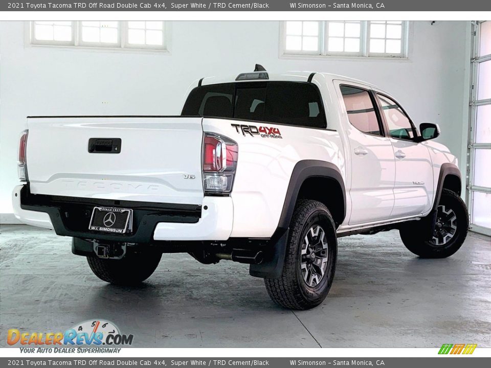 2021 Toyota Tacoma TRD Off Road Double Cab 4x4 Super White / TRD Cement/Black Photo #13