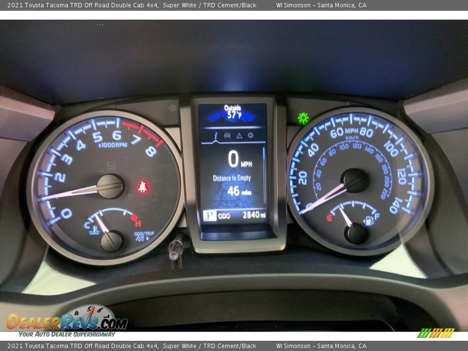 2021 Toyota Tacoma TRD Off Road Double Cab 4x4 Gauges Photo #23