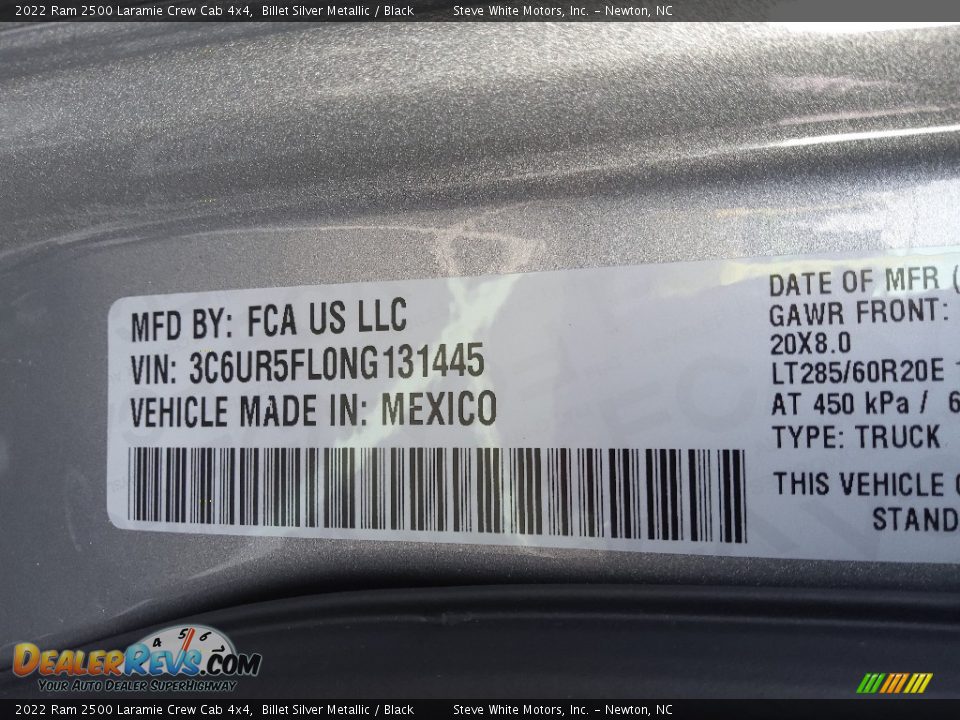 2022 Ram 2500 Laramie Crew Cab 4x4 Billet Silver Metallic / Black Photo #35