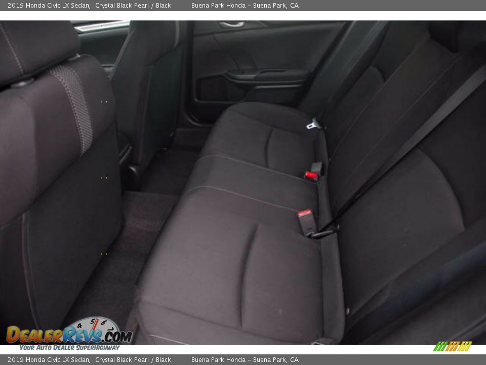 2019 Honda Civic LX Sedan Crystal Black Pearl / Black Photo #4