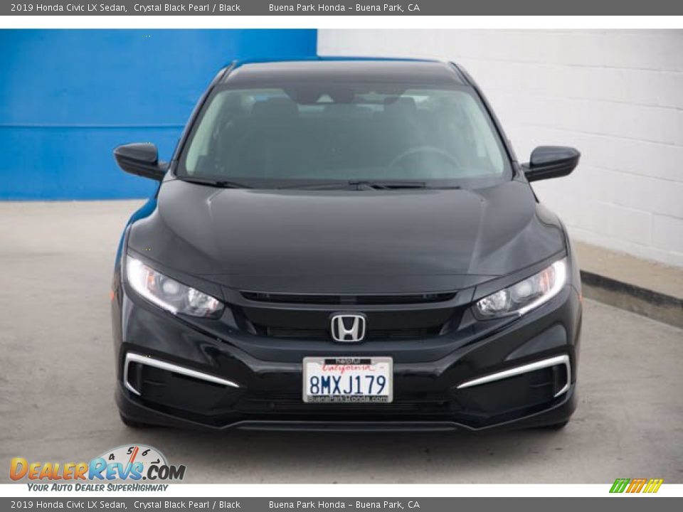 2019 Honda Civic LX Sedan Crystal Black Pearl / Black Photo #7