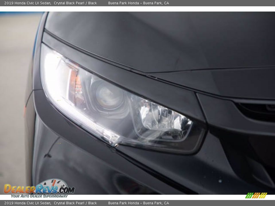 2019 Honda Civic LX Sedan Crystal Black Pearl / Black Photo #8