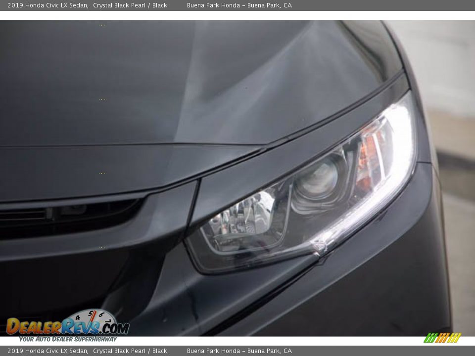2019 Honda Civic LX Sedan Crystal Black Pearl / Black Photo #9
