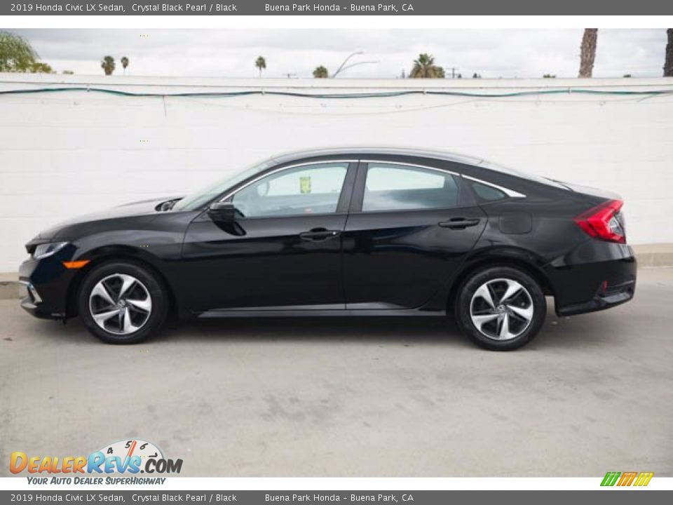 2019 Honda Civic LX Sedan Crystal Black Pearl / Black Photo #10
