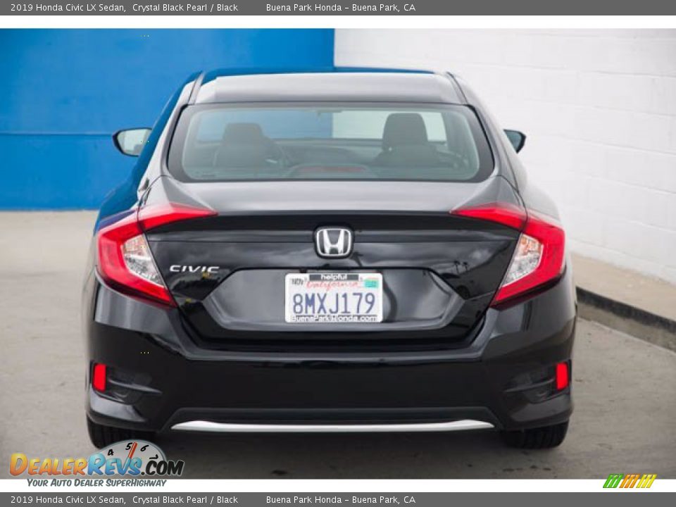 2019 Honda Civic LX Sedan Crystal Black Pearl / Black Photo #11