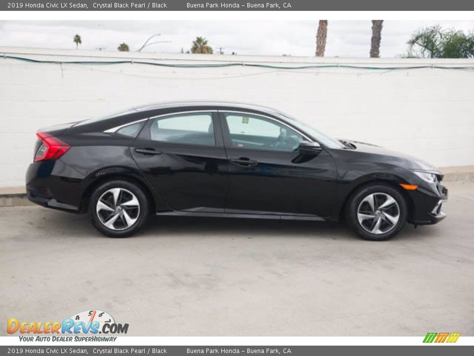 2019 Honda Civic LX Sedan Crystal Black Pearl / Black Photo #14