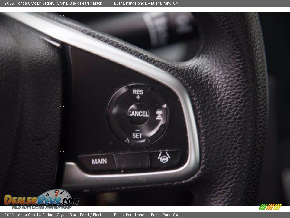 2019 Honda Civic LX Sedan Crystal Black Pearl / Black Photo #17