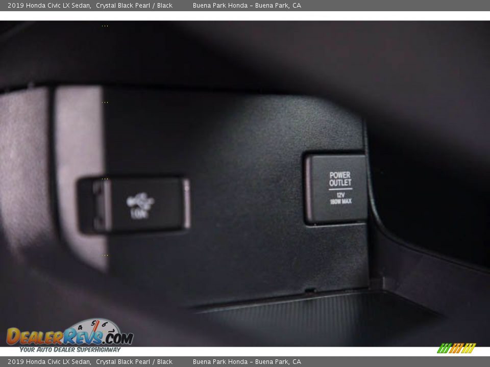 2019 Honda Civic LX Sedan Crystal Black Pearl / Black Photo #18