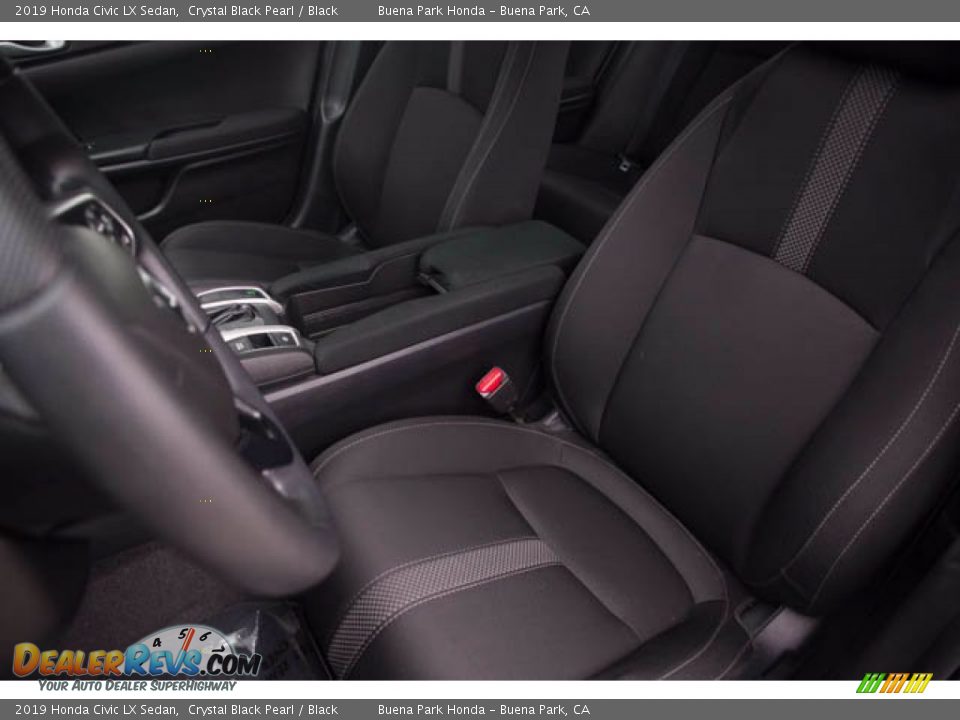 2019 Honda Civic LX Sedan Crystal Black Pearl / Black Photo #19