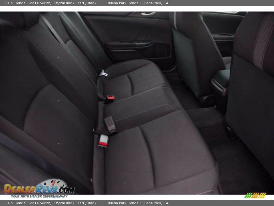 2019 Honda Civic LX Sedan Crystal Black Pearl / Black Photo #22