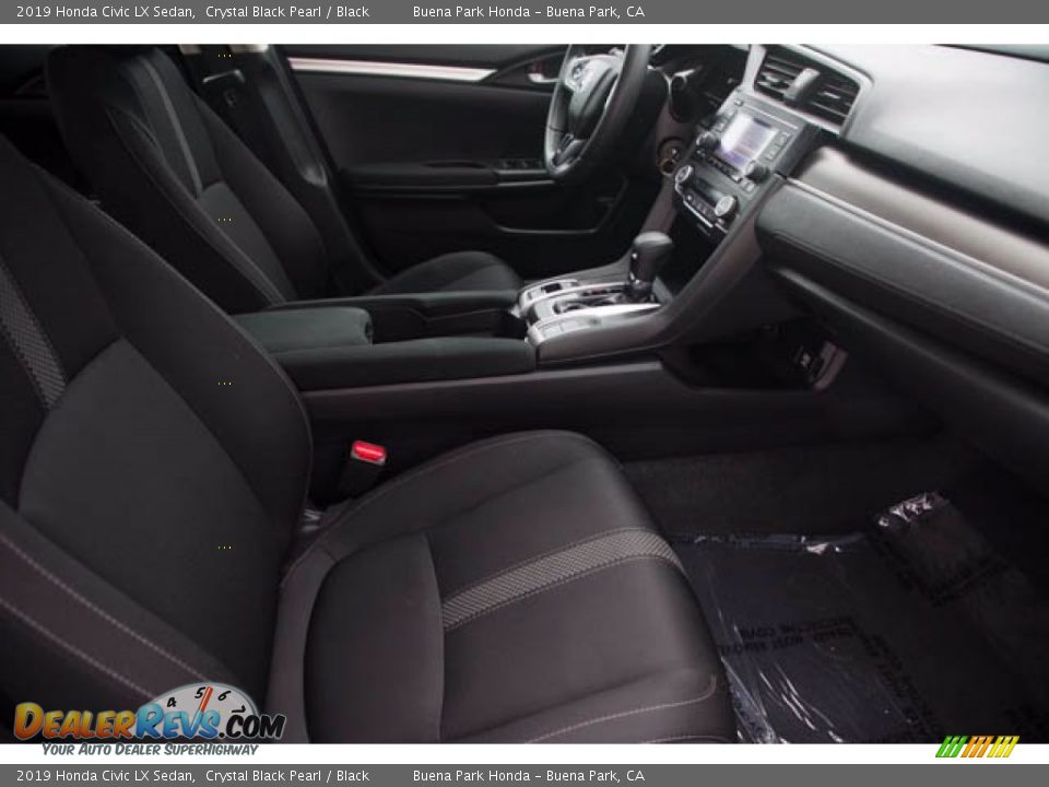 2019 Honda Civic LX Sedan Crystal Black Pearl / Black Photo #24