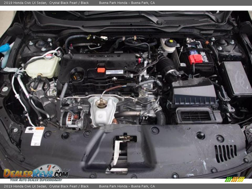 2019 Honda Civic LX Sedan Crystal Black Pearl / Black Photo #34