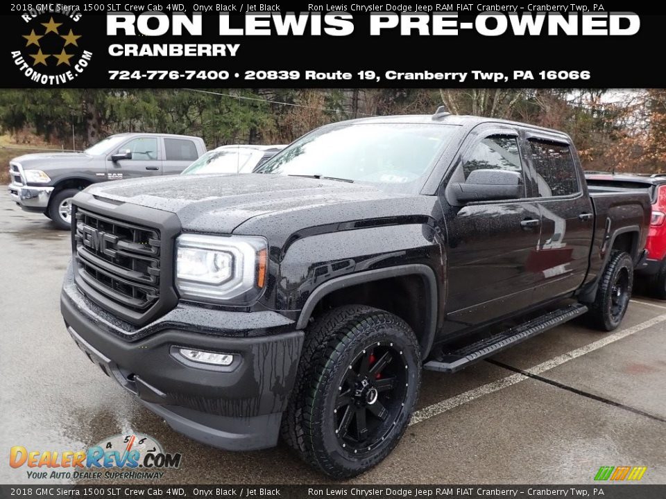 2018 GMC Sierra 1500 SLT Crew Cab 4WD Onyx Black / Jet Black Photo #1