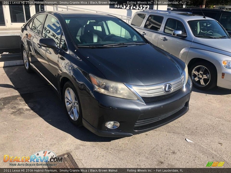 2011 Lexus HS 250h Hybrid Premium Smoky Granite Mica / Black/Brown Walnut Photo #1