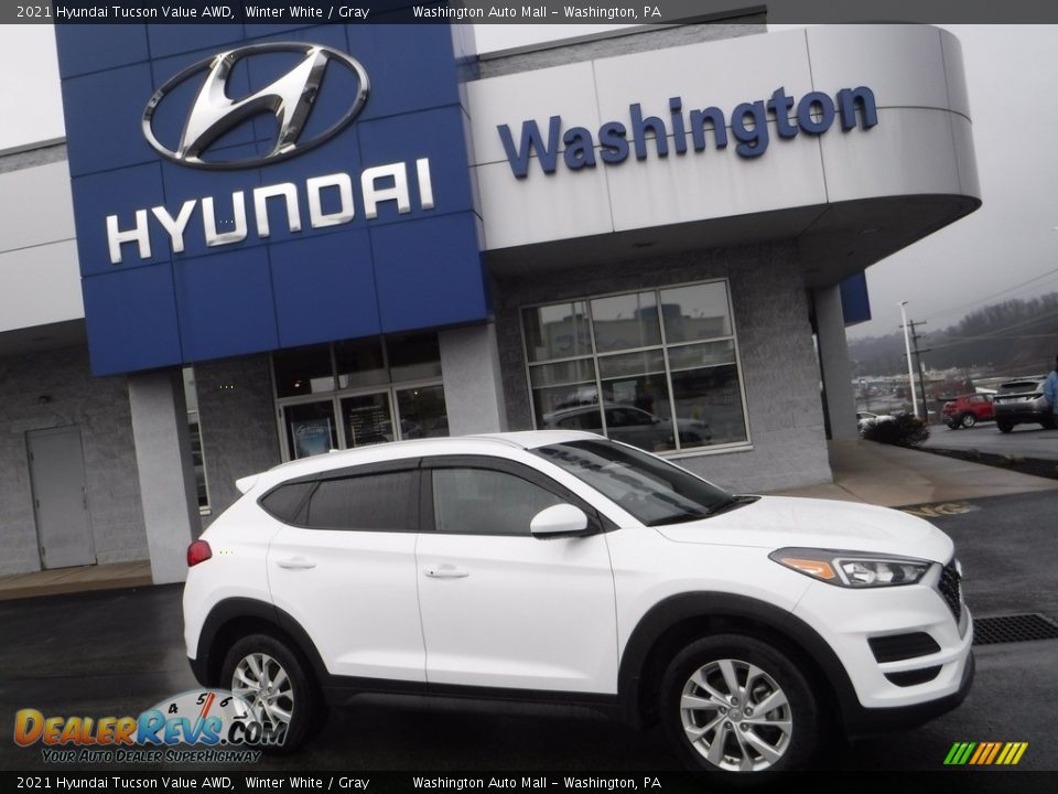 2021 Hyundai Tucson Value AWD Winter White / Gray Photo #2