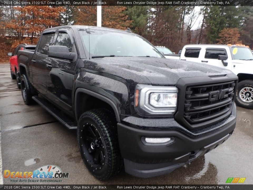 2018 GMC Sierra 1500 SLT Crew Cab 4WD Onyx Black / Jet Black Photo #2