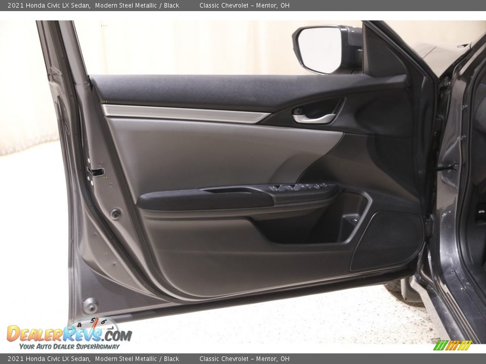 2021 Honda Civic LX Sedan Modern Steel Metallic / Black Photo #4