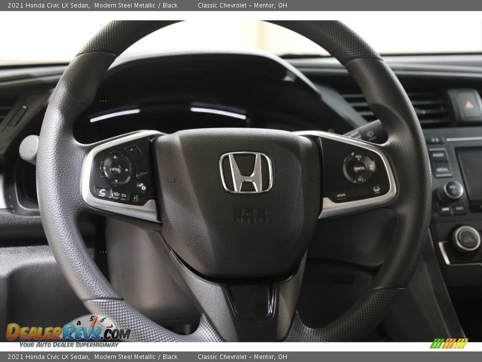 2021 Honda Civic LX Sedan Modern Steel Metallic / Black Photo #7