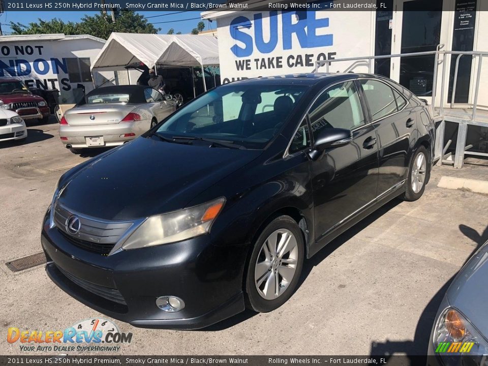 2011 Lexus HS 250h Hybrid Premium Smoky Granite Mica / Black/Brown Walnut Photo #8