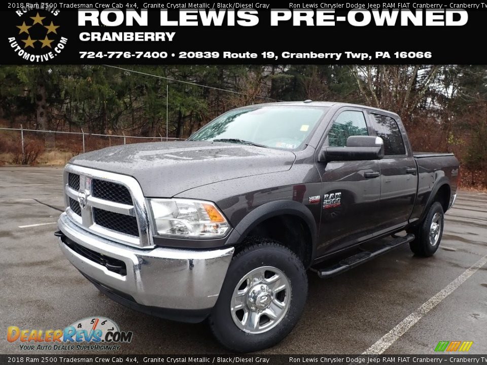 2018 Ram 2500 Tradesman Crew Cab 4x4 Granite Crystal Metallic / Black/Diesel Gray Photo #1