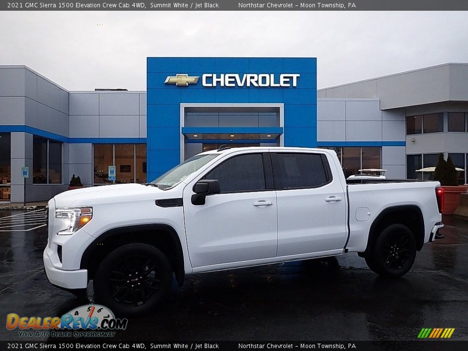 2021 GMC Sierra 1500 Elevation Crew Cab 4WD Summit White / Jet Black Photo #1