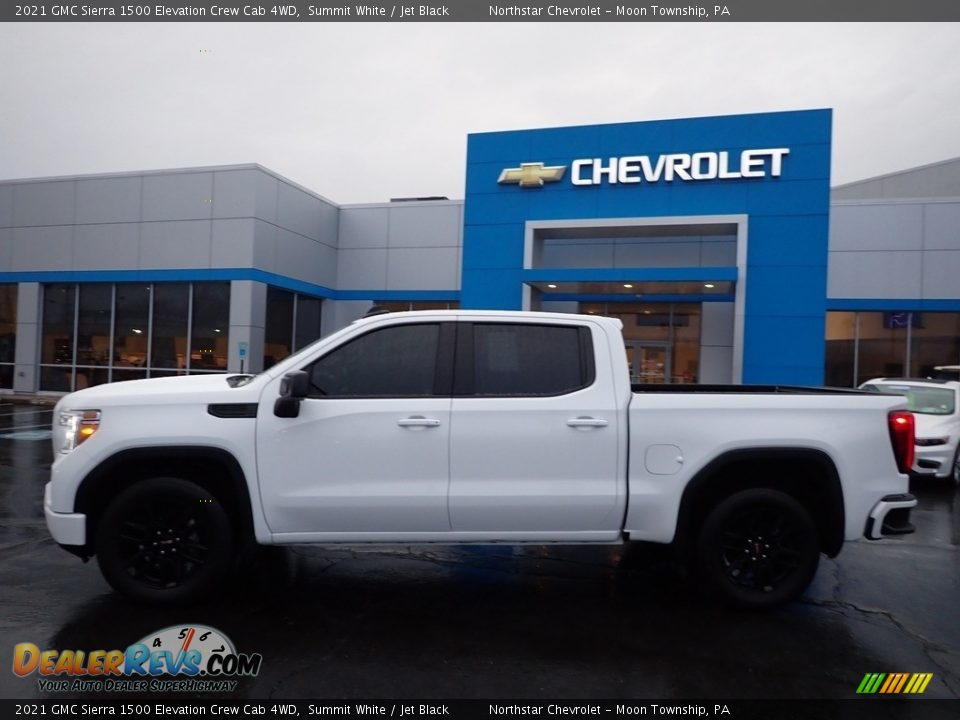 2021 GMC Sierra 1500 Elevation Crew Cab 4WD Summit White / Jet Black Photo #3