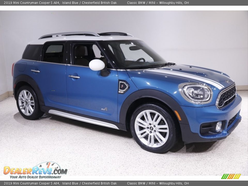 2019 Mini Countryman Cooper S All4 Island Blue / Chesterfield British Oak Photo #1