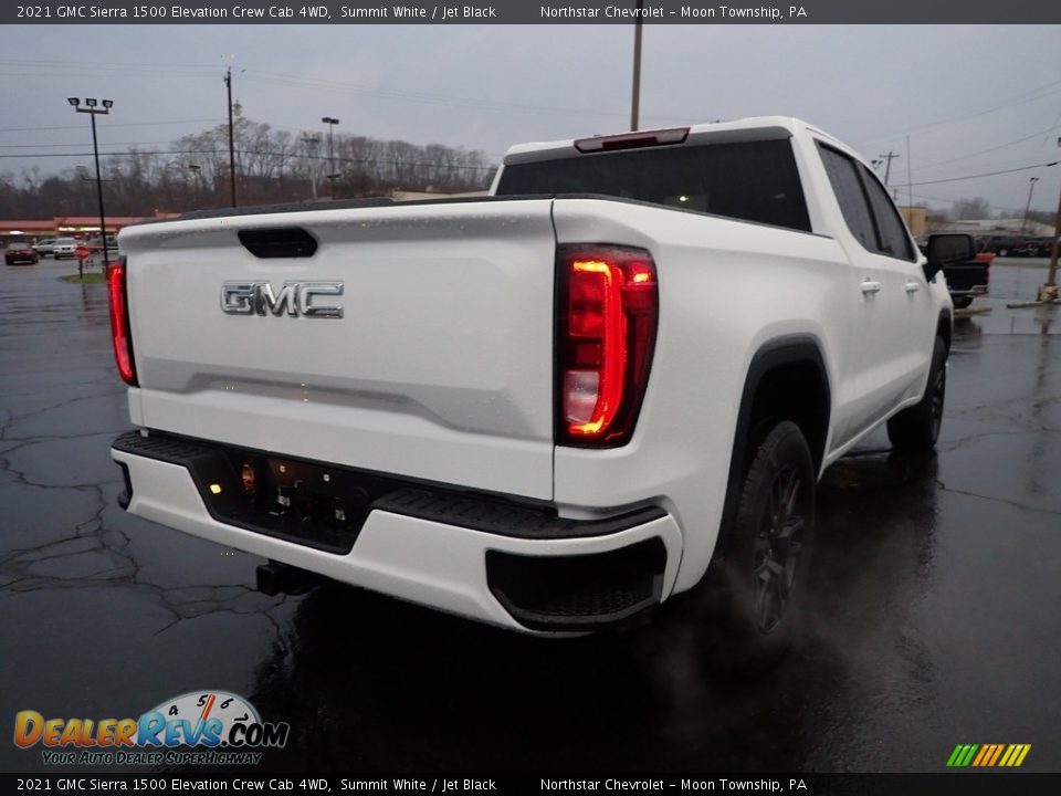 2021 GMC Sierra 1500 Elevation Crew Cab 4WD Summit White / Jet Black Photo #7