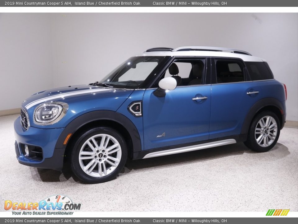 2019 Mini Countryman Cooper S All4 Island Blue / Chesterfield British Oak Photo #3