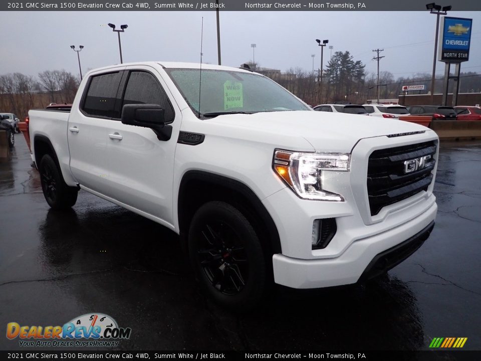 2021 GMC Sierra 1500 Elevation Crew Cab 4WD Summit White / Jet Black Photo #10