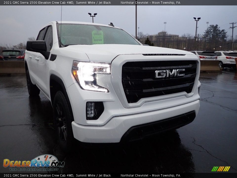 2021 GMC Sierra 1500 Elevation Crew Cab 4WD Summit White / Jet Black Photo #11