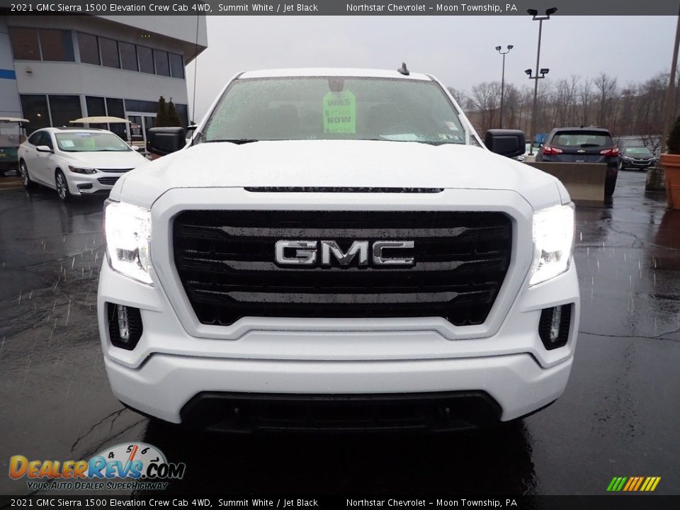 2021 GMC Sierra 1500 Elevation Crew Cab 4WD Summit White / Jet Black Photo #12