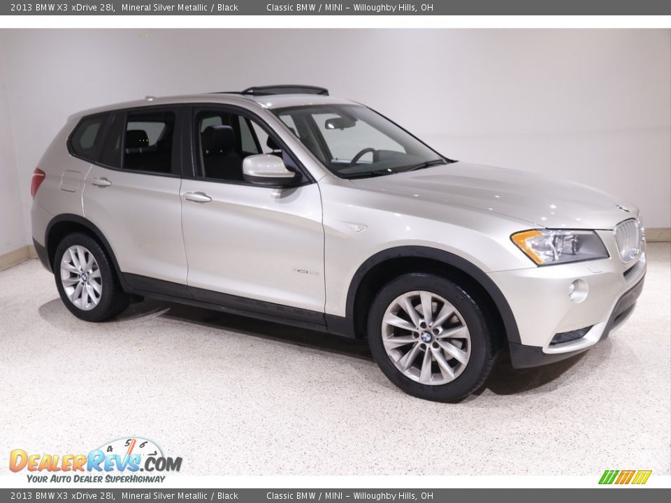 2013 BMW X3 xDrive 28i Mineral Silver Metallic / Black Photo #1