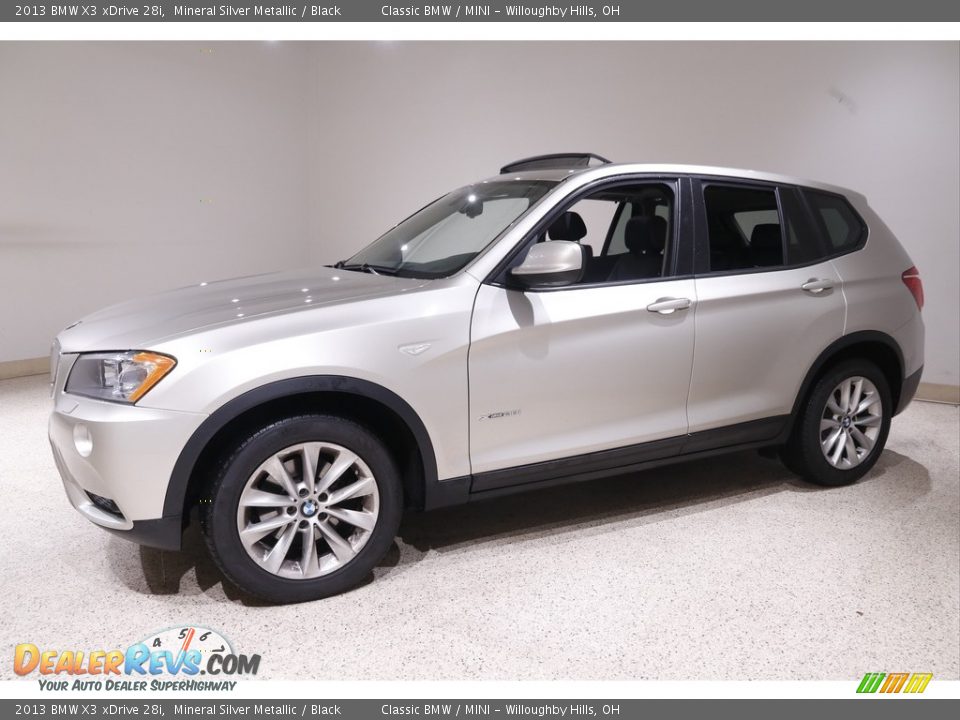 2013 BMW X3 xDrive 28i Mineral Silver Metallic / Black Photo #3