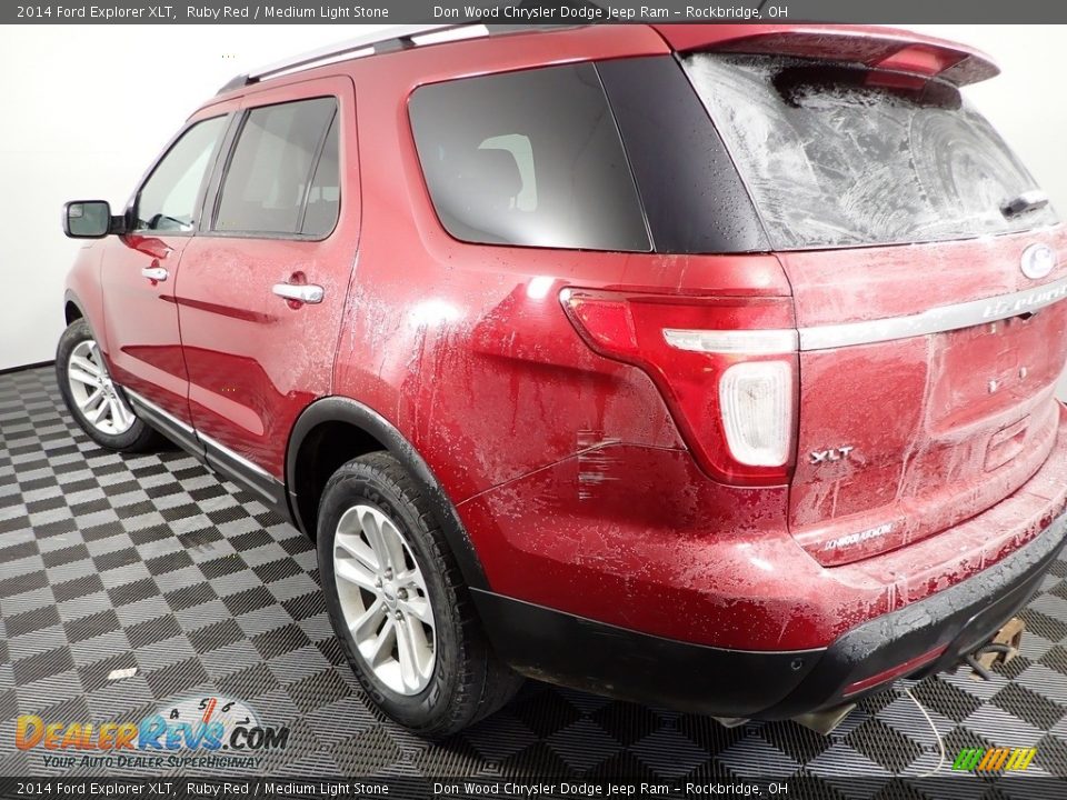 2014 Ford Explorer XLT Ruby Red / Medium Light Stone Photo #12