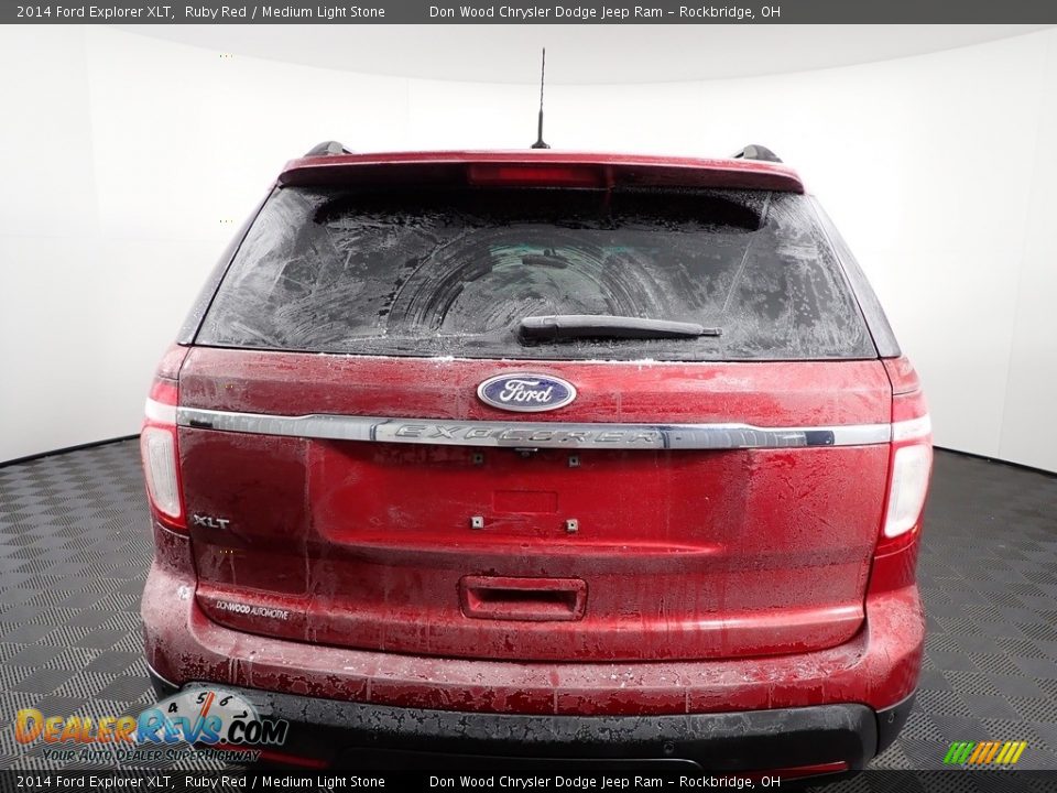 2014 Ford Explorer XLT Ruby Red / Medium Light Stone Photo #13