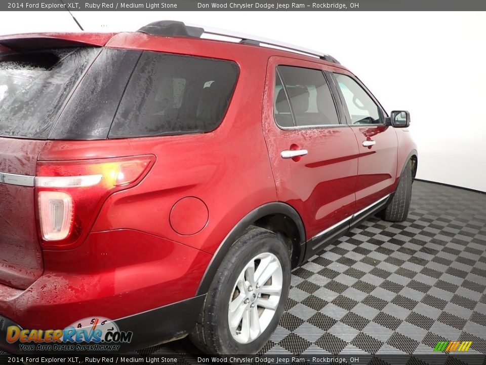 2014 Ford Explorer XLT Ruby Red / Medium Light Stone Photo #16