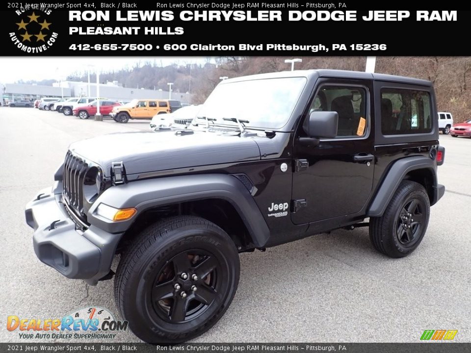 2021 Jeep Wrangler Sport 4x4 Black / Black Photo #1