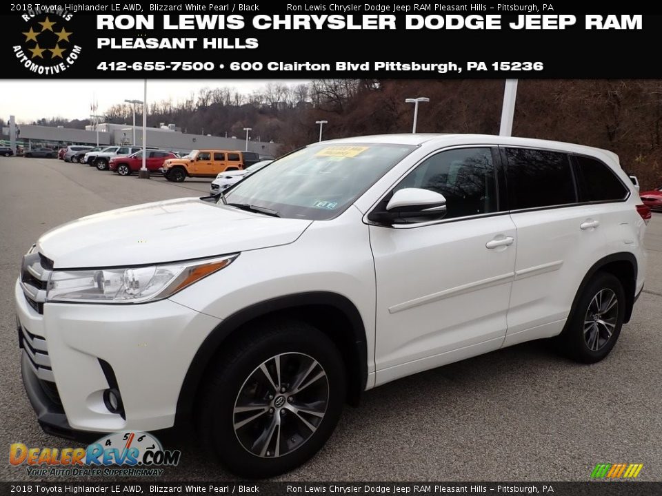 2018 Toyota Highlander LE AWD Blizzard White Pearl / Black Photo #1