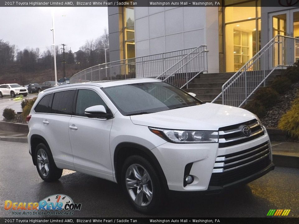 2017 Toyota Highlander Limited AWD Blizzard White Pearl / Saddle Tan Photo #1