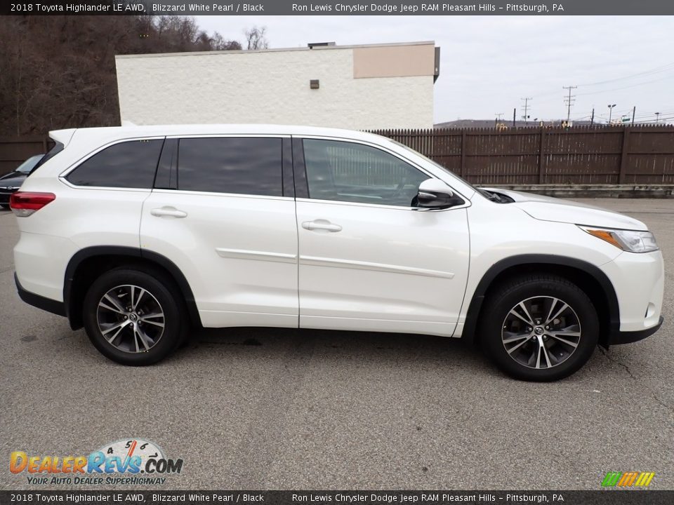 2018 Toyota Highlander LE AWD Blizzard White Pearl / Black Photo #7