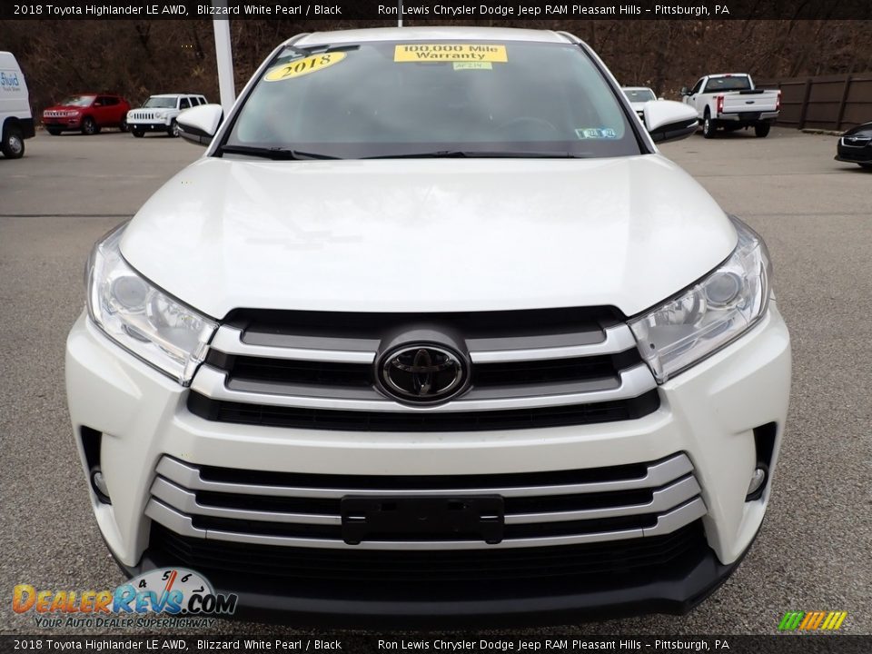 2018 Toyota Highlander LE AWD Blizzard White Pearl / Black Photo #9