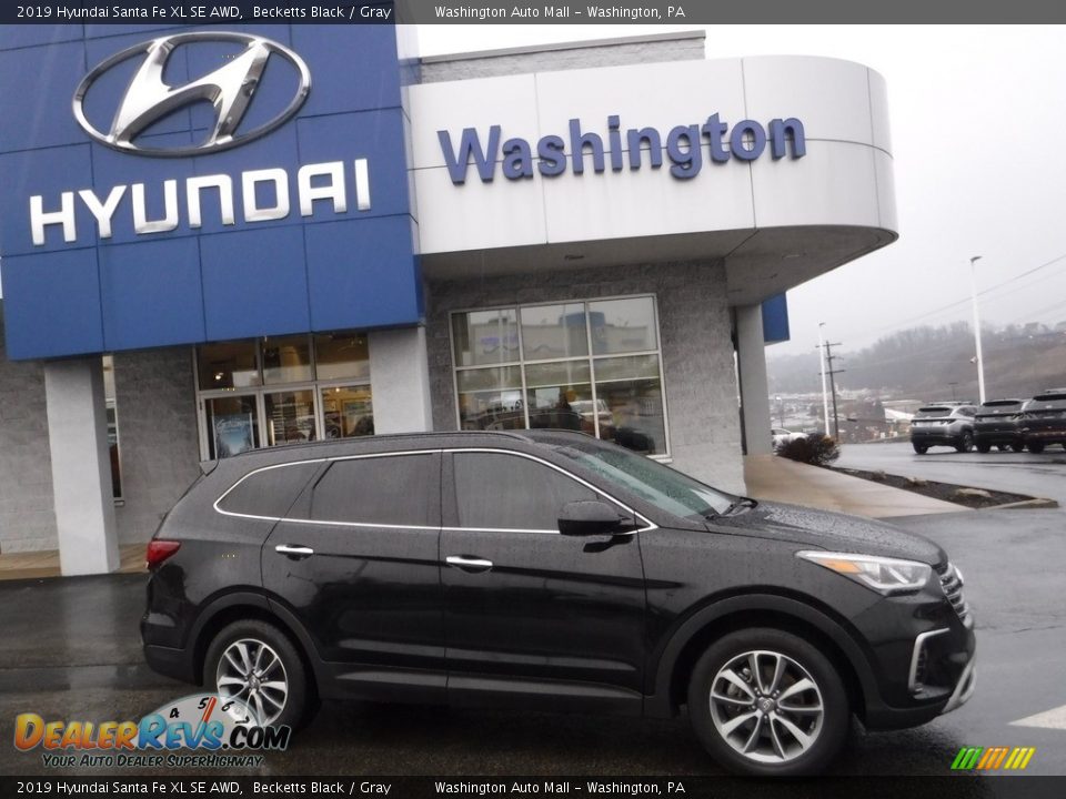 2019 Hyundai Santa Fe XL SE AWD Becketts Black / Gray Photo #2
