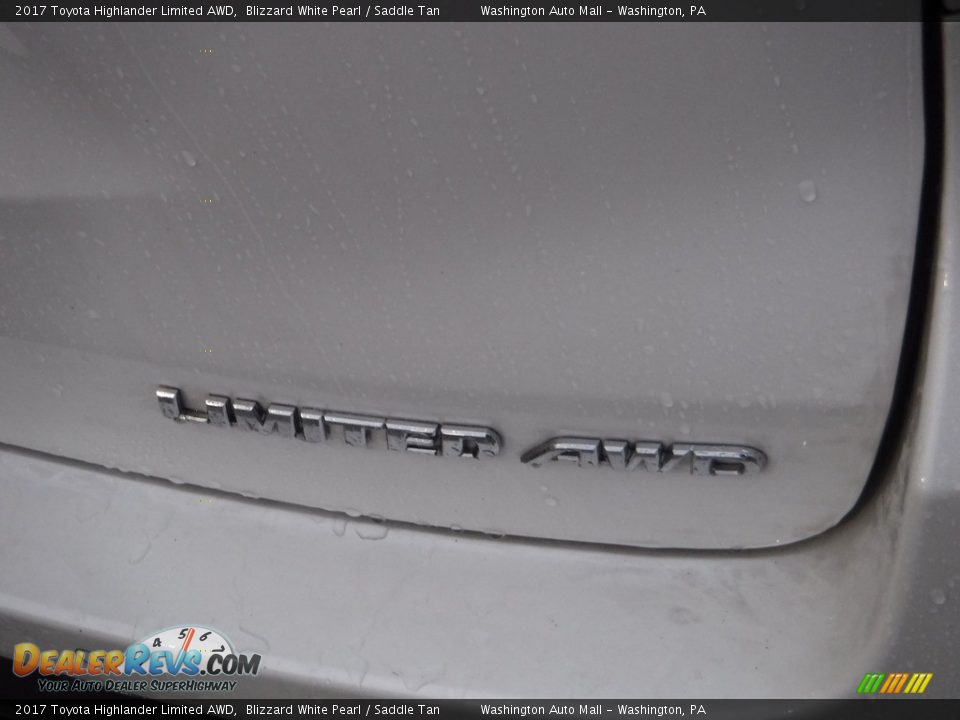 2017 Toyota Highlander Limited AWD Blizzard White Pearl / Saddle Tan Photo #17