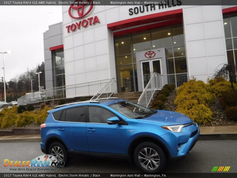 2017 Toyota RAV4 XLE AWD Hybrid Electric Storm Metallic / Black Photo #2