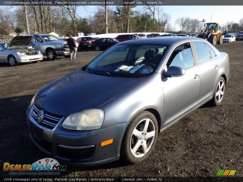 2008 Volkswagen Jetta SE Sedan Platinum Grey Metallic / Anthracite Black Photo #1