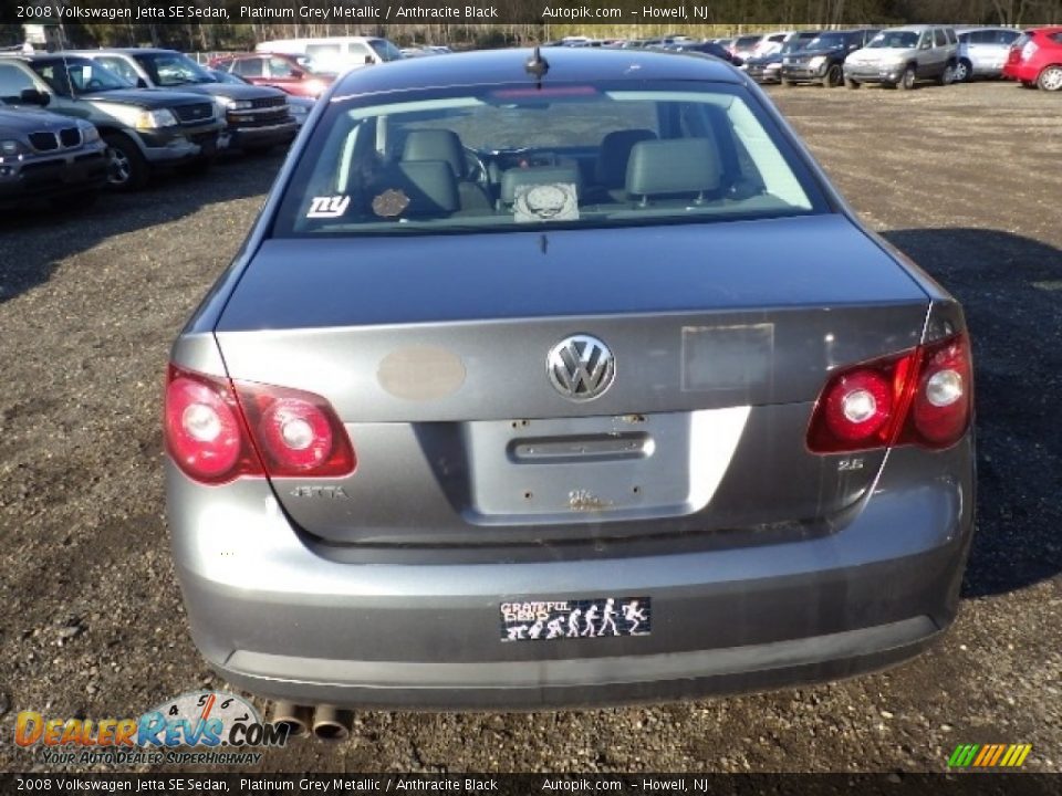 2008 Volkswagen Jetta SE Sedan Platinum Grey Metallic / Anthracite Black Photo #5