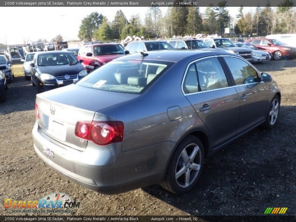 2008 Volkswagen Jetta SE Sedan Platinum Grey Metallic / Anthracite Black Photo #6