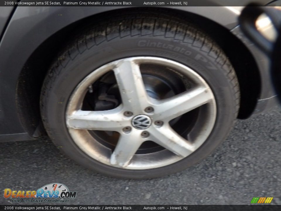 2008 Volkswagen Jetta SE Sedan Platinum Grey Metallic / Anthracite Black Photo #13