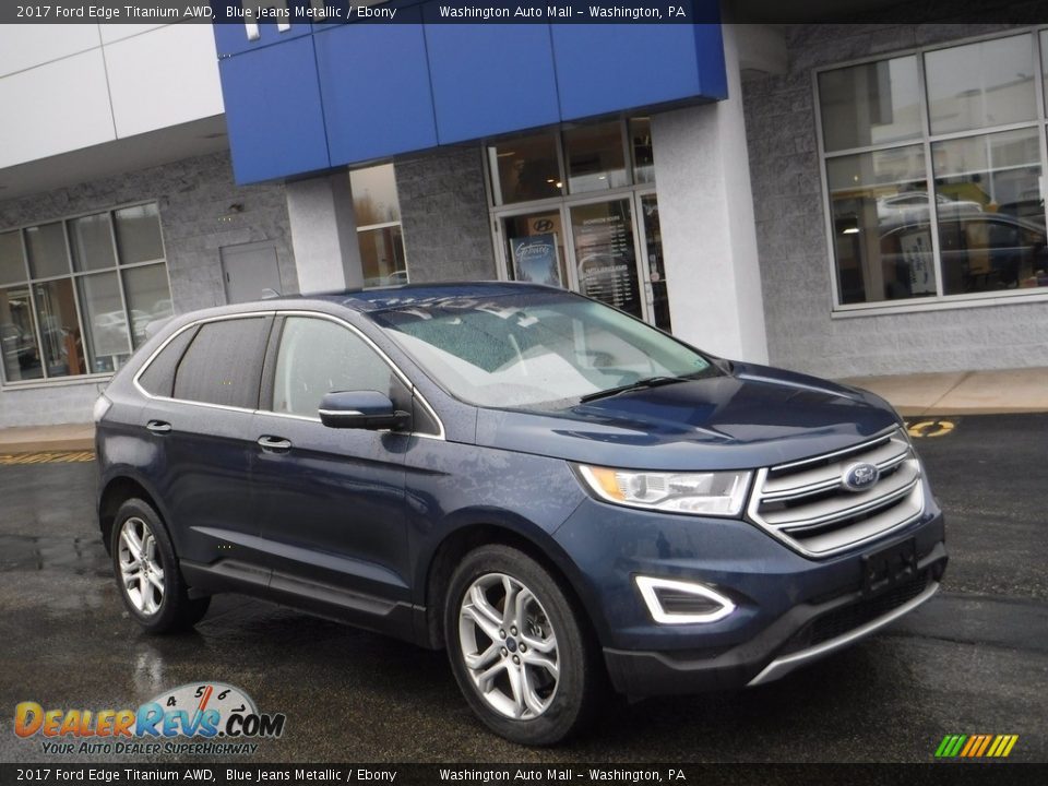 2017 Ford Edge Titanium AWD Blue Jeans Metallic / Ebony Photo #1